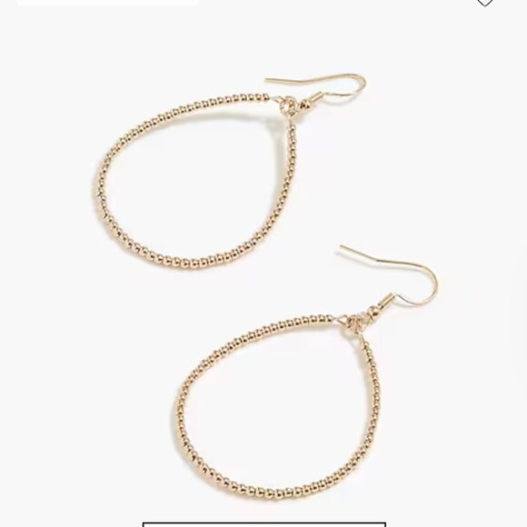 J. Crew Beaded hoop earrings, NWT - Picture 2 of 2